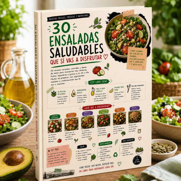 30 Ensaladas Saludables que Sí Vas a Disfrutar (Tapa) LaTiendaSaludable.com
